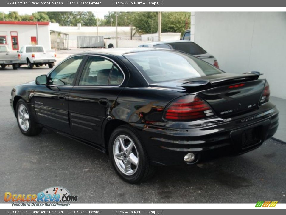 1999 Pontiac Grand Am SE Sedan Black / Dark Pewter Photo #9