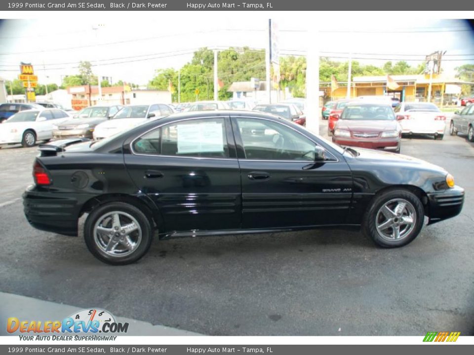 1999 Pontiac Grand Am SE Sedan Black / Dark Pewter Photo #10