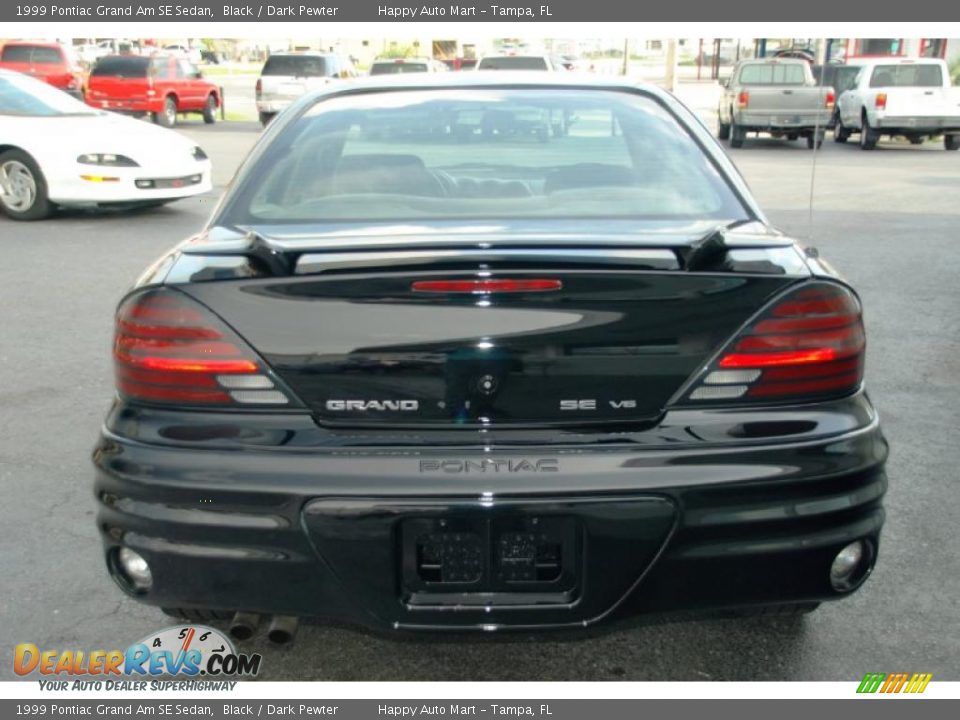 1999 Pontiac Grand Am SE Sedan Black / Dark Pewter Photo #11