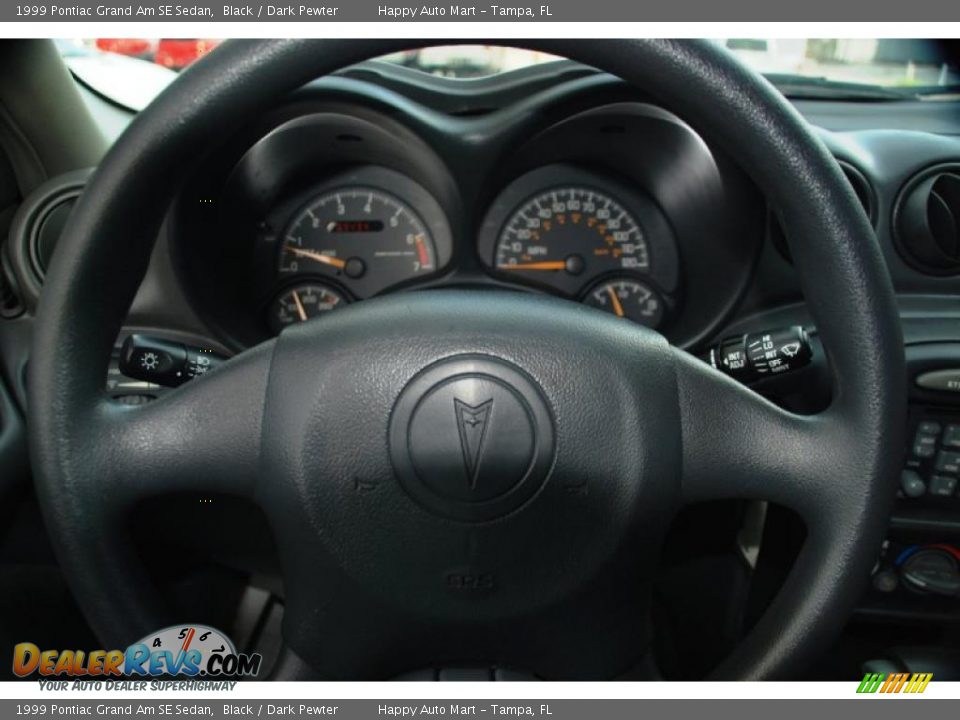 1999 Pontiac Grand Am SE Sedan Black / Dark Pewter Photo #16