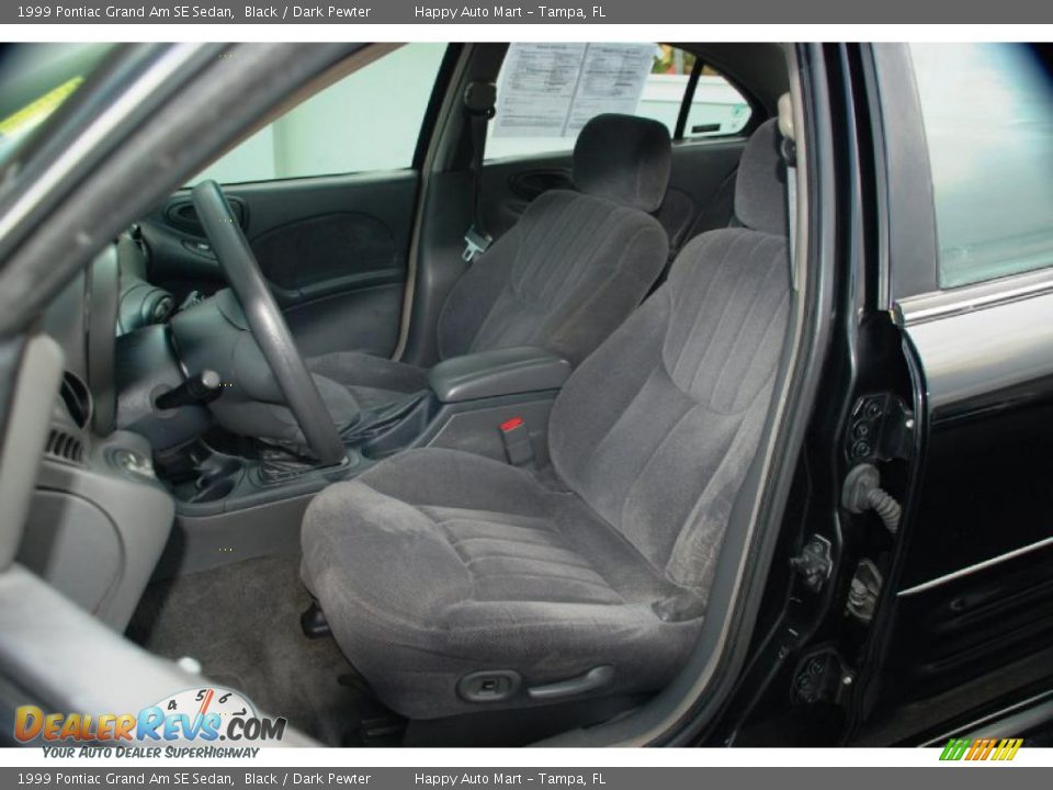 1999 Pontiac Grand Am SE Sedan Black / Dark Pewter Photo #19