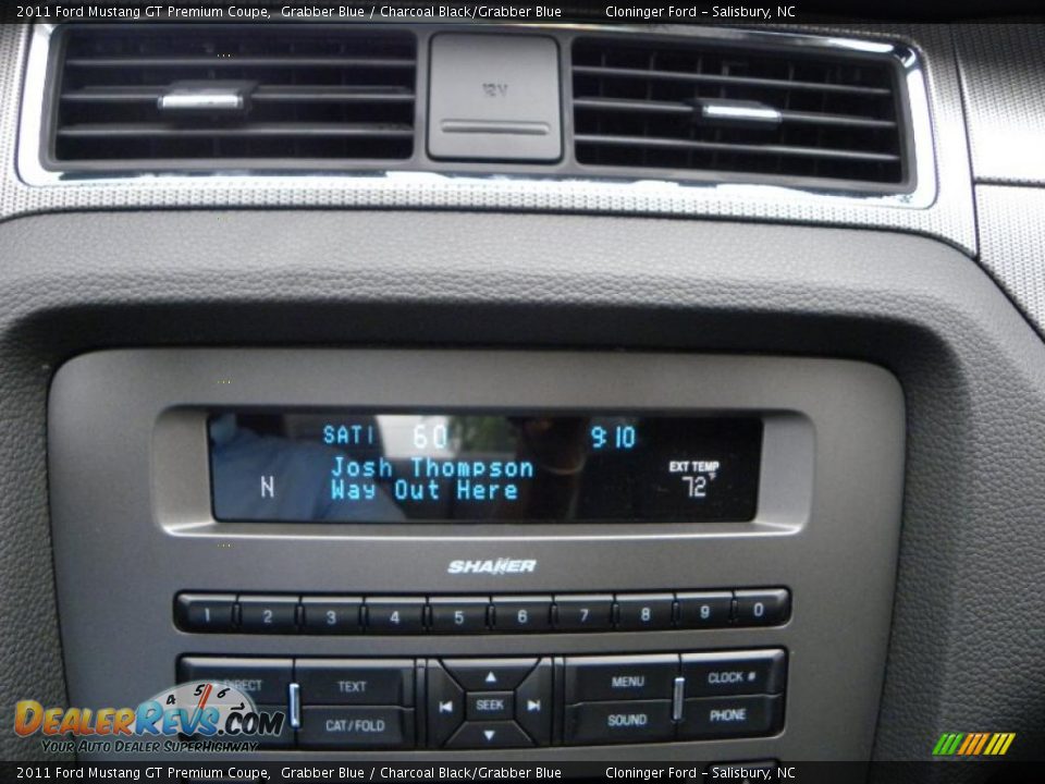 2011 Ford Mustang GT Premium Coupe Grabber Blue / Charcoal Black/Grabber Blue Photo #16
