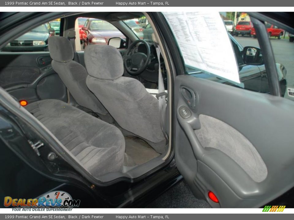 1999 Pontiac Grand Am SE Sedan Black / Dark Pewter Photo #22