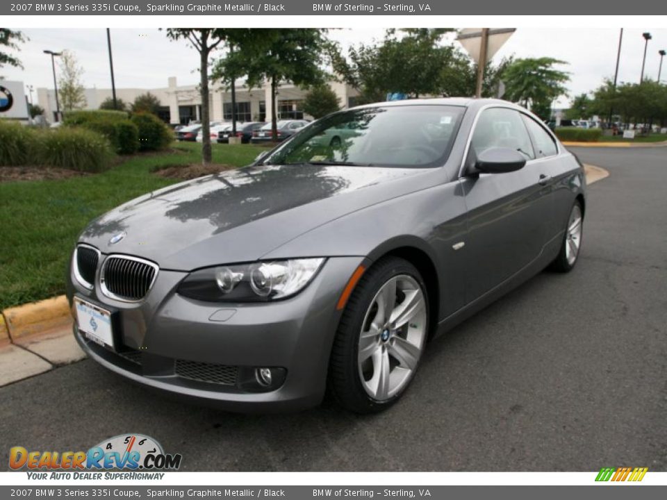 2007 BMW 3 Series 335i Coupe Sparkling Graphite Metallic / Black Photo #2