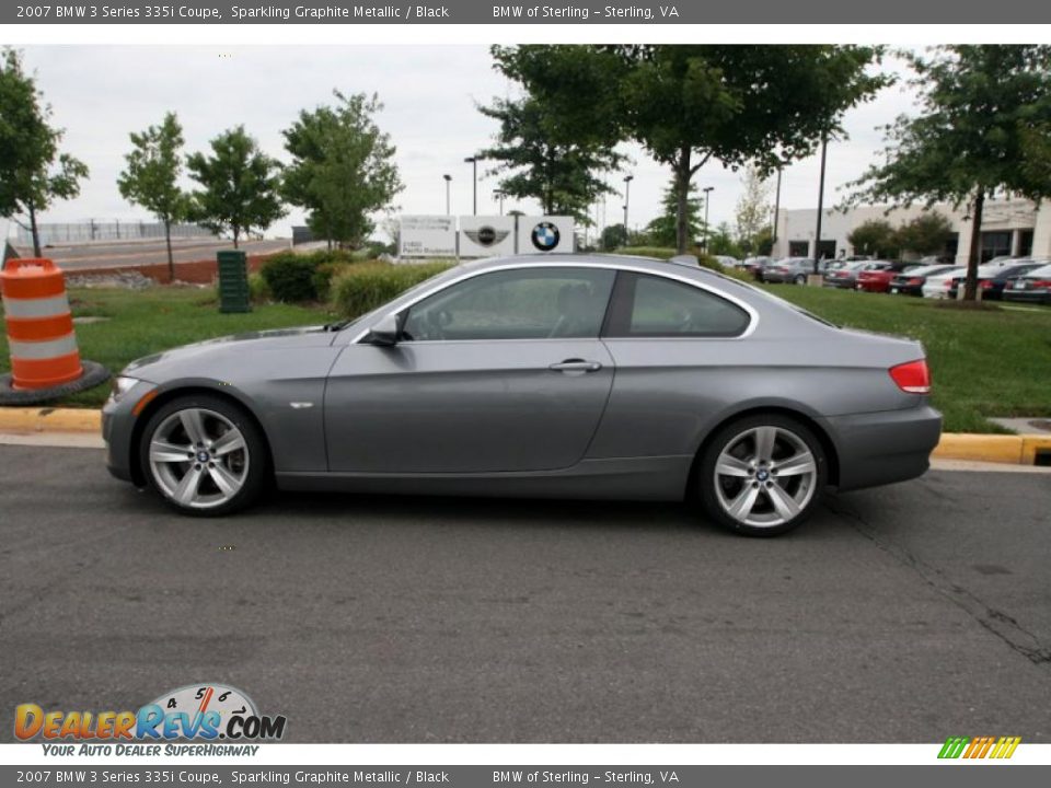 2007 BMW 3 Series 335i Coupe Sparkling Graphite Metallic / Black Photo #3