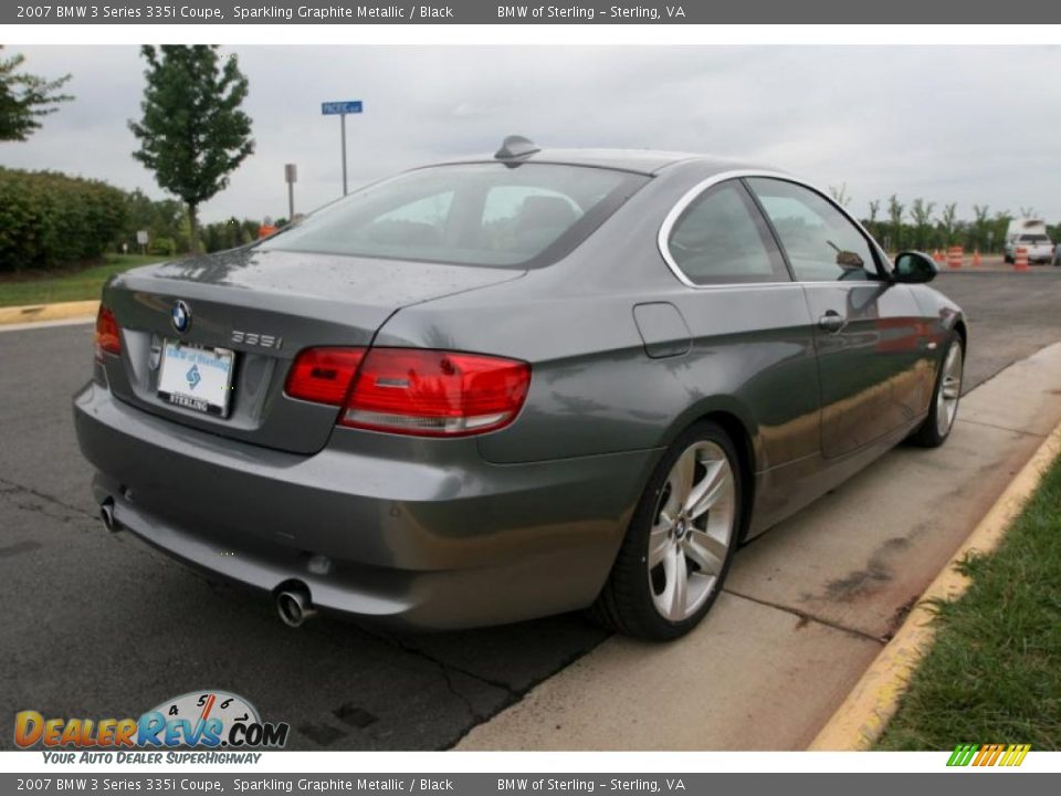 2007 BMW 3 Series 335i Coupe Sparkling Graphite Metallic / Black Photo #6