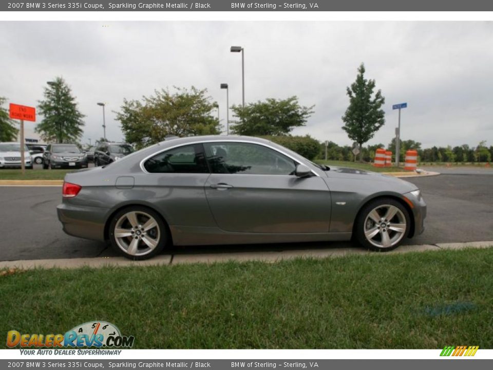 2007 BMW 3 Series 335i Coupe Sparkling Graphite Metallic / Black Photo #7