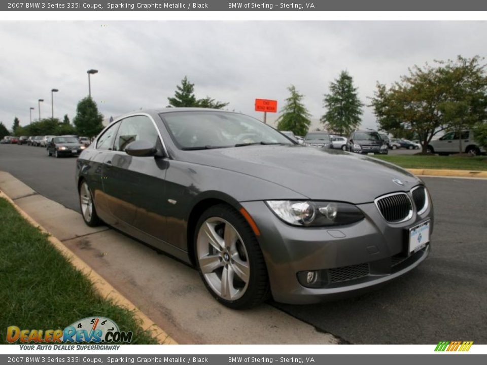 2007 BMW 3 Series 335i Coupe Sparkling Graphite Metallic / Black Photo #8