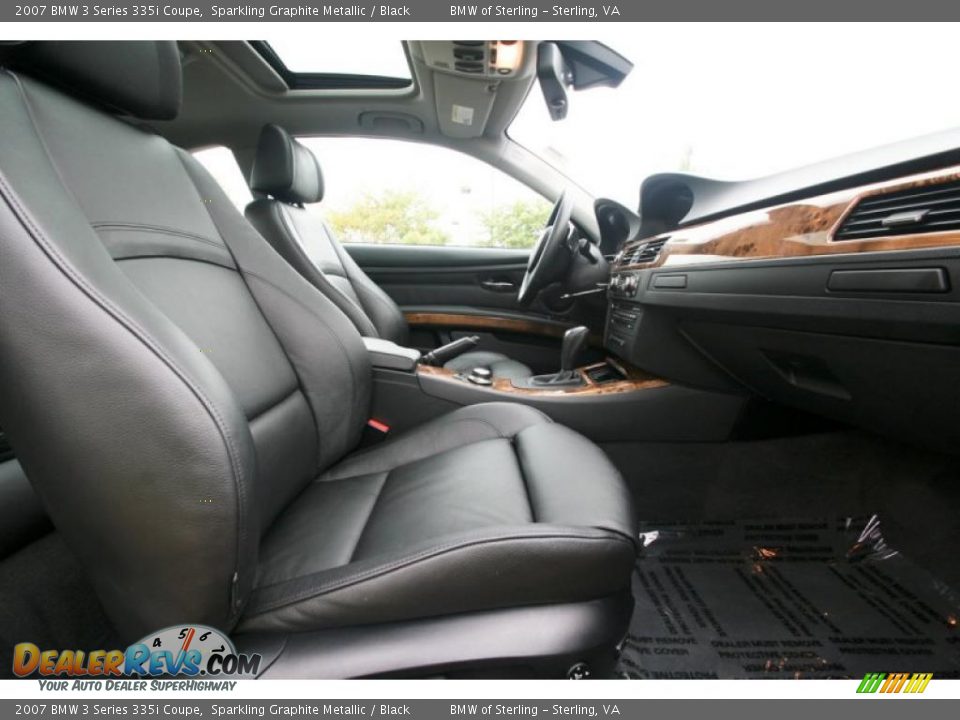 2007 BMW 3 Series 335i Coupe Sparkling Graphite Metallic / Black Photo #9
