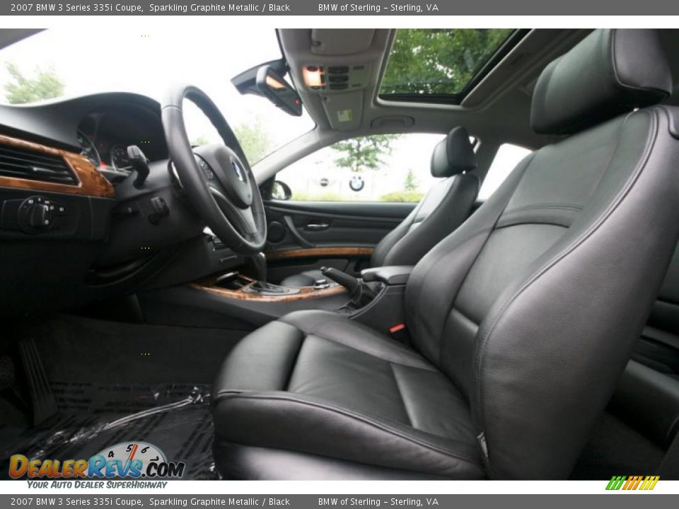 2007 BMW 3 Series 335i Coupe Sparkling Graphite Metallic / Black Photo #14