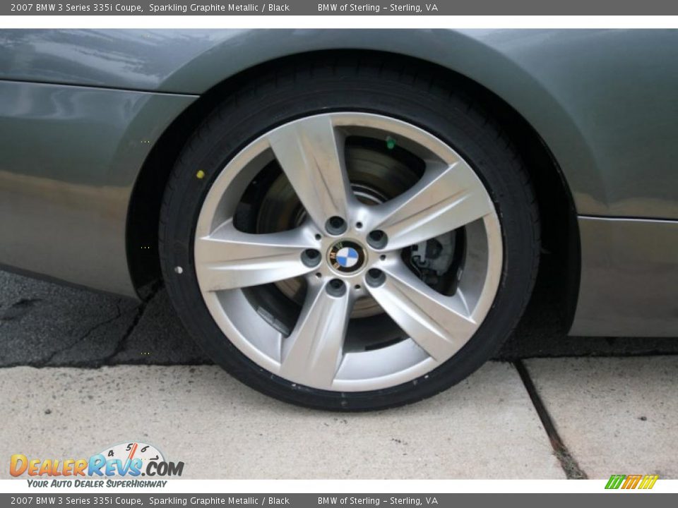 2007 BMW 3 Series 335i Coupe Sparkling Graphite Metallic / Black Photo #23