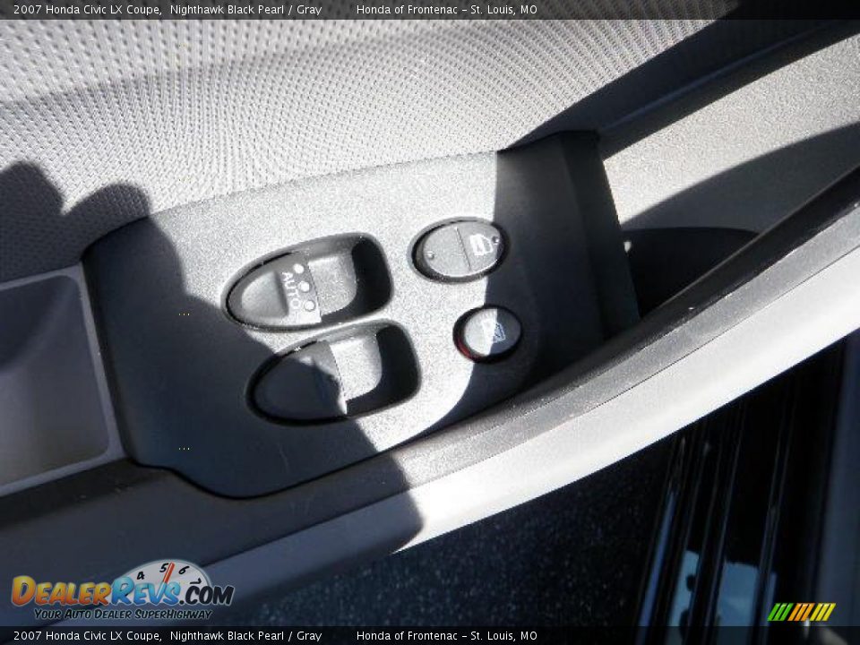 2007 Honda Civic LX Coupe Nighthawk Black Pearl / Gray Photo #13