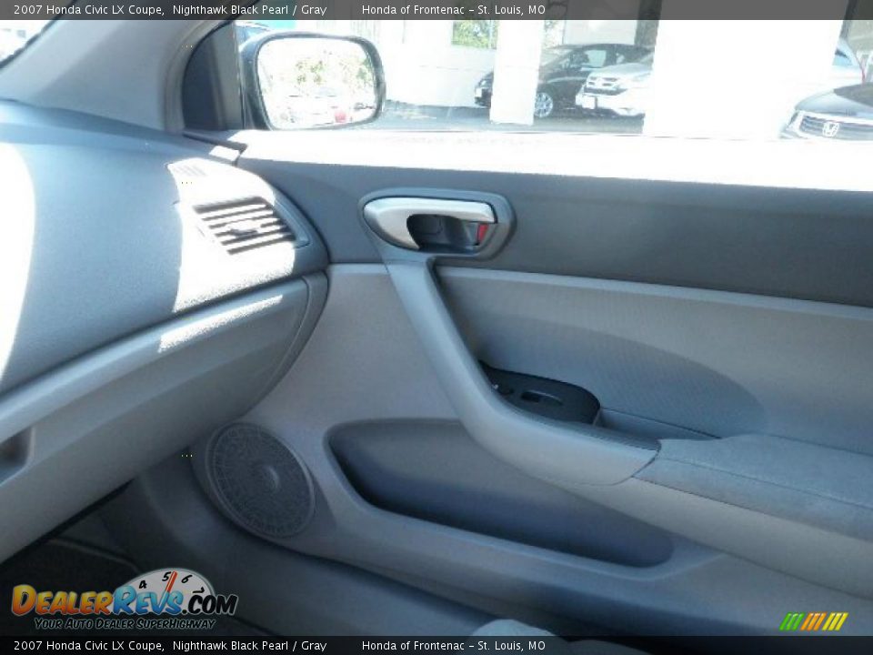 2007 Honda Civic LX Coupe Nighthawk Black Pearl / Gray Photo #16