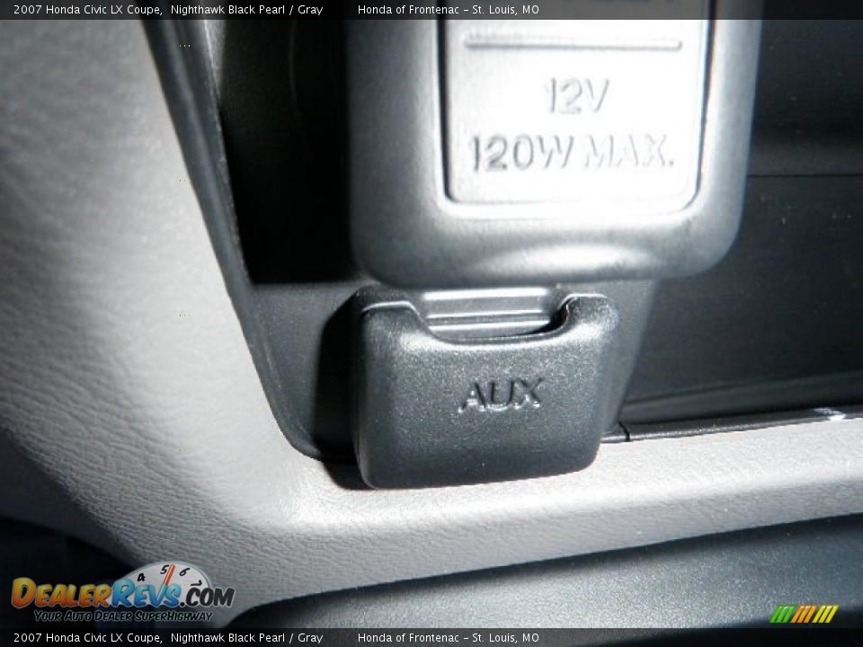 2007 Honda Civic LX Coupe Nighthawk Black Pearl / Gray Photo #17