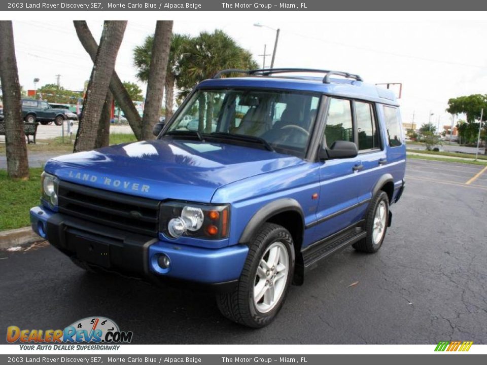 2003 Land Rover Discovery SE7 Monte Carlo Blue / Alpaca Beige Photo #1