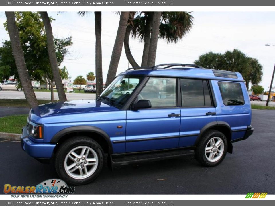 2003 Land Rover Discovery SE7 Monte Carlo Blue / Alpaca Beige Photo #2