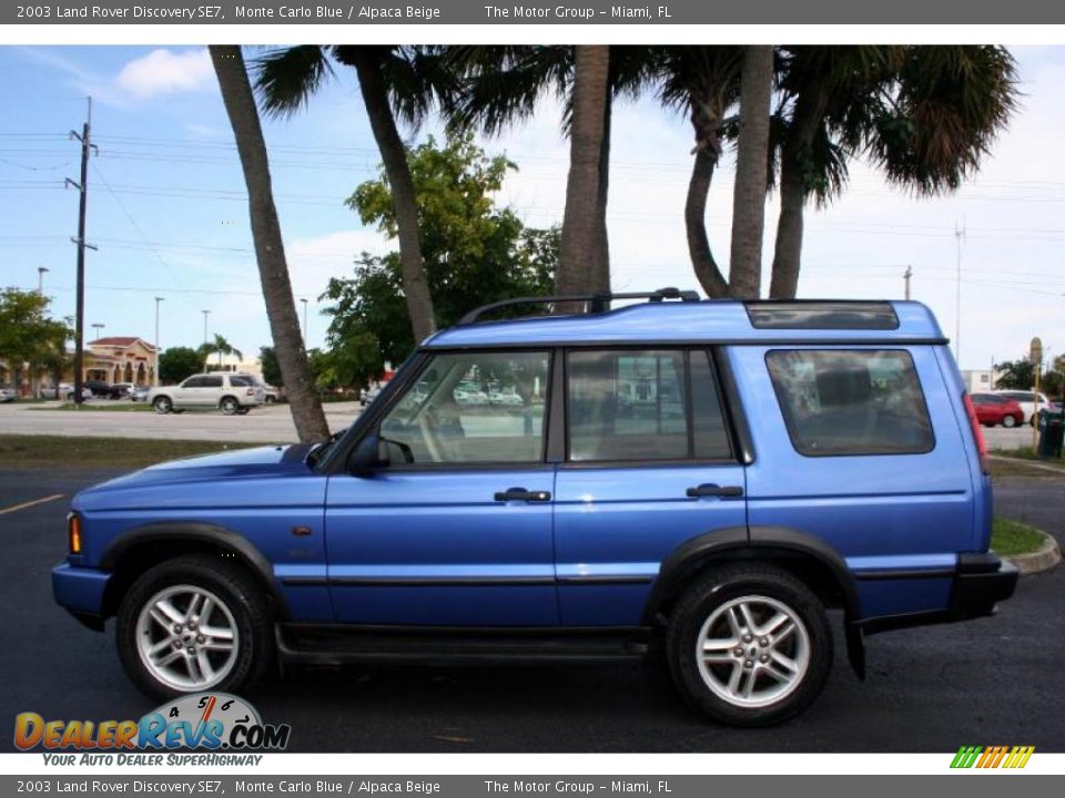 2003 Land Rover Discovery SE7 Monte Carlo Blue / Alpaca Beige Photo #3