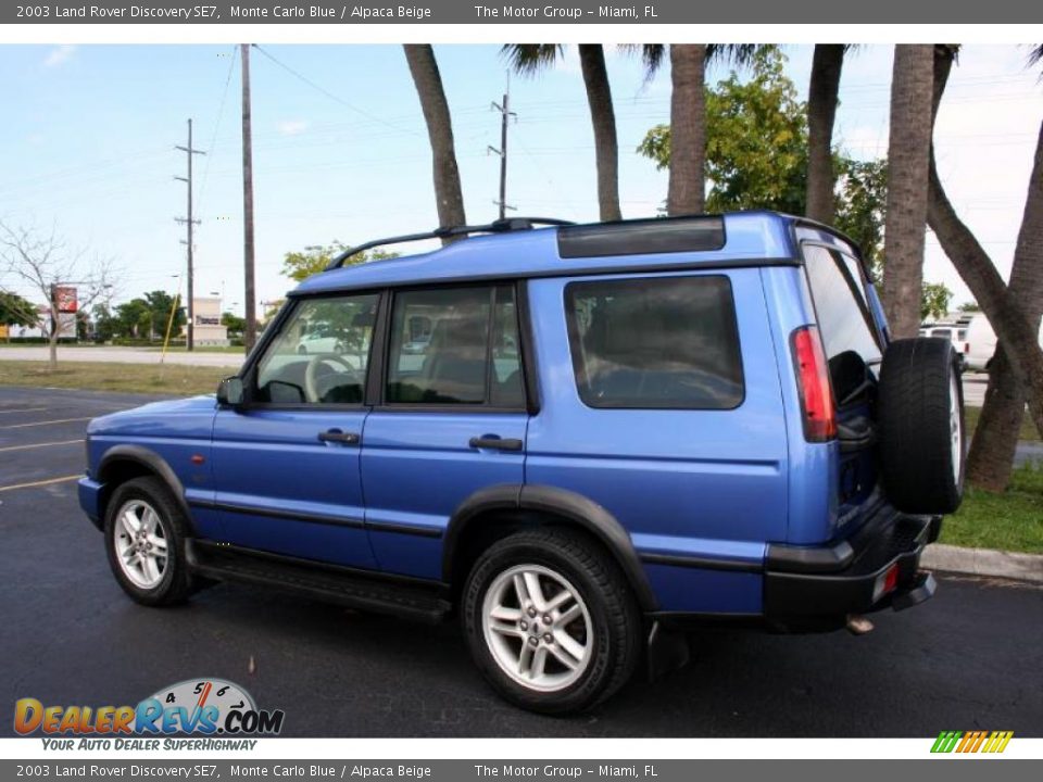 2003 Land Rover Discovery SE7 Monte Carlo Blue / Alpaca Beige Photo #4
