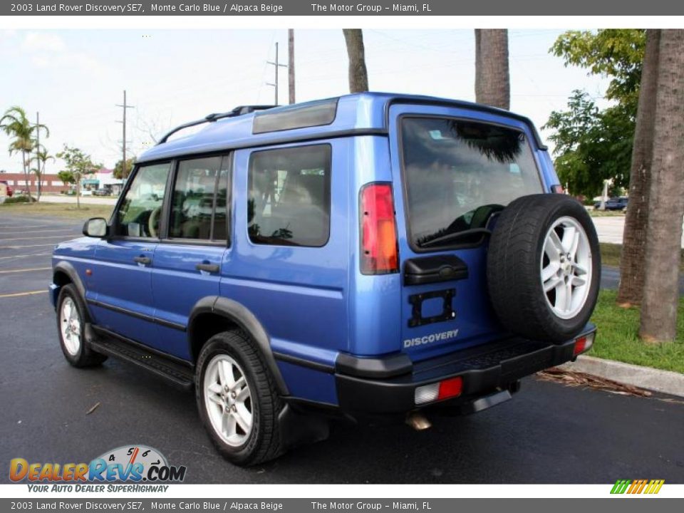 2003 Land Rover Discovery SE7 Monte Carlo Blue / Alpaca Beige Photo #5