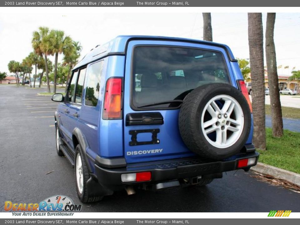 2003 Land Rover Discovery SE7 Monte Carlo Blue / Alpaca Beige Photo #6