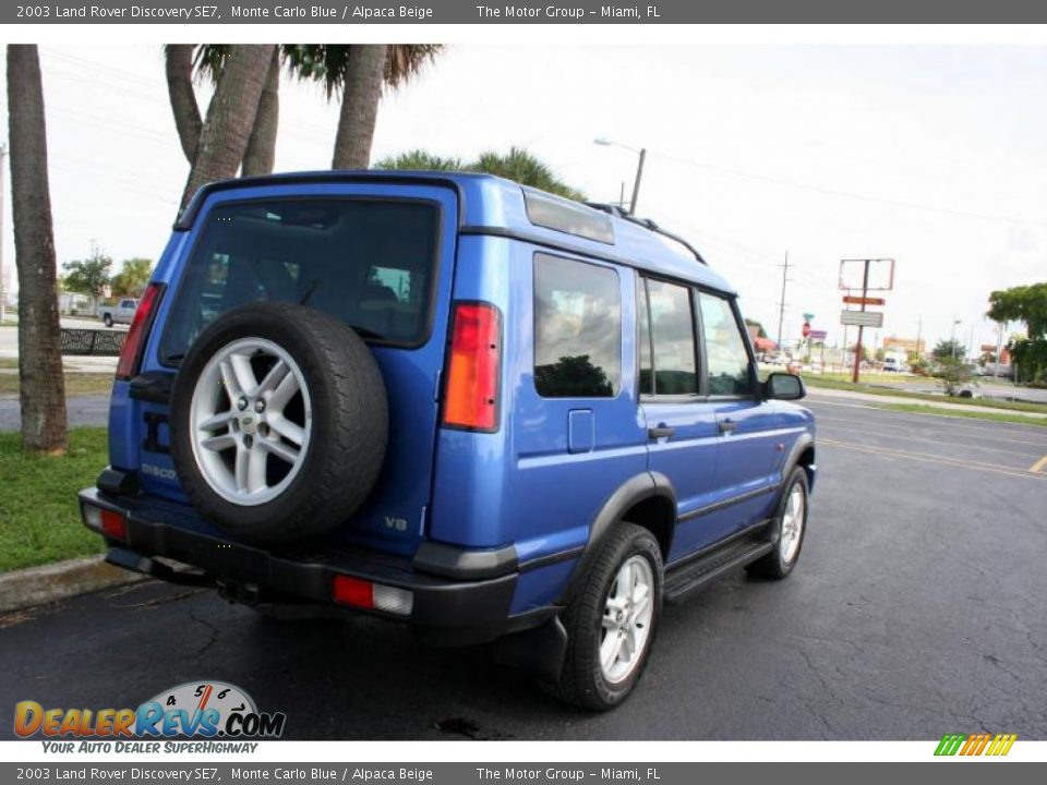 2003 Land Rover Discovery SE7 Monte Carlo Blue / Alpaca Beige Photo #8