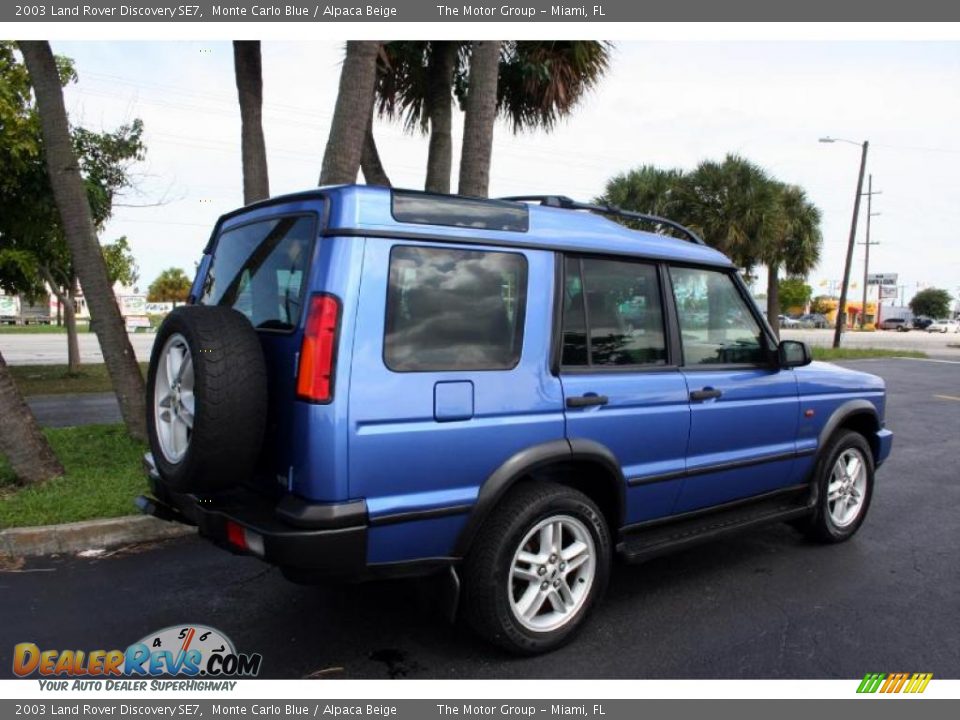 2003 Land Rover Discovery SE7 Monte Carlo Blue / Alpaca Beige Photo #9