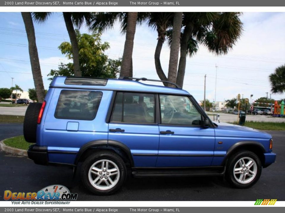 2003 Land Rover Discovery SE7 Monte Carlo Blue / Alpaca Beige Photo #10