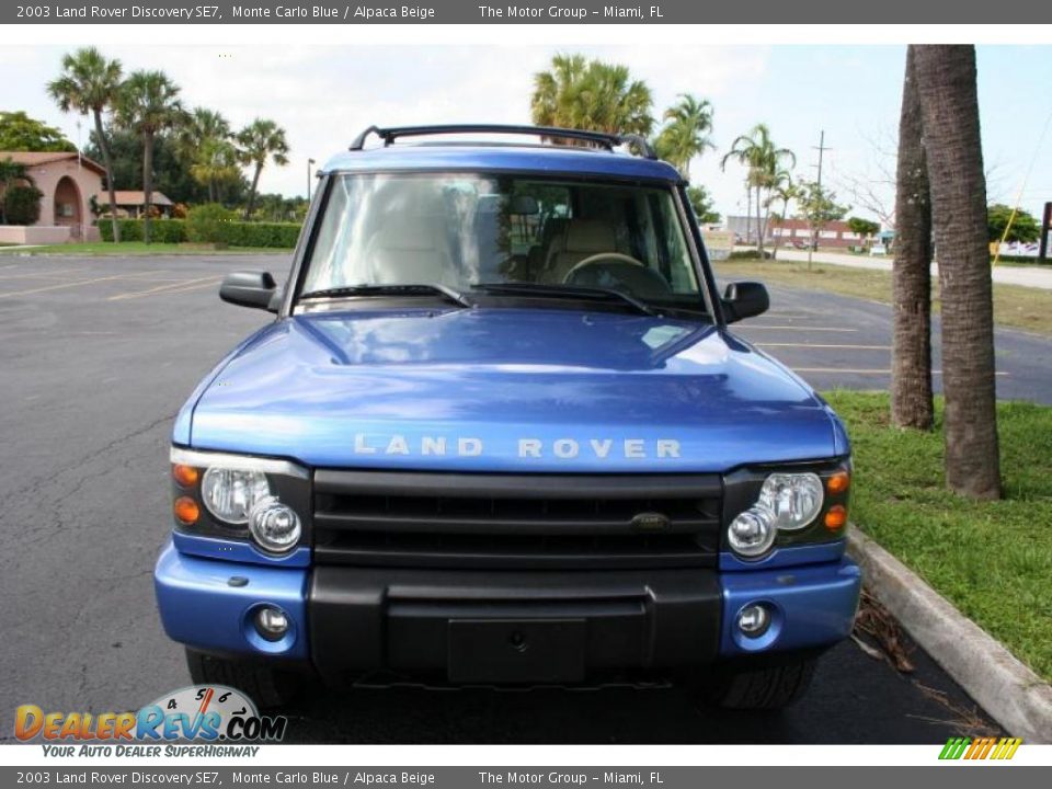 2003 Land Rover Discovery SE7 Monte Carlo Blue / Alpaca Beige Photo #14