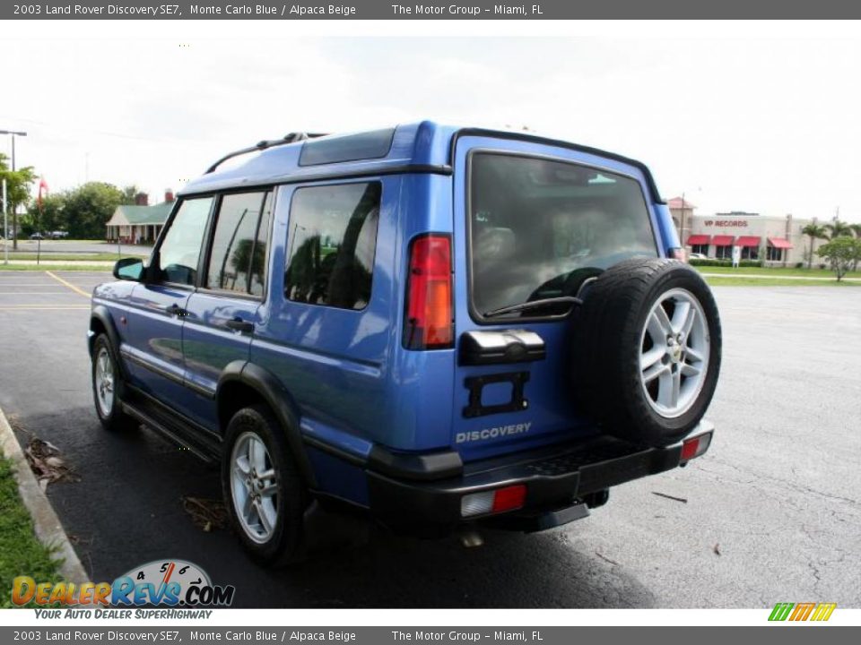 2003 Land Rover Discovery SE7 Monte Carlo Blue / Alpaca Beige Photo #17