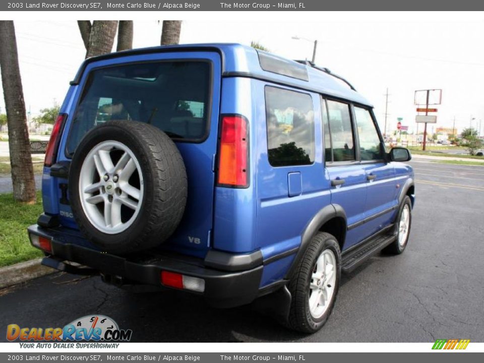 2003 Land Rover Discovery SE7 Monte Carlo Blue / Alpaca Beige Photo #18