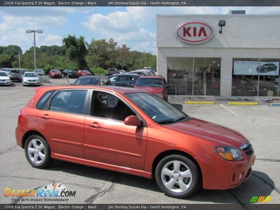 2008 Kia Spectra 5 SX Wagon Electric Orange / Black Photo #1