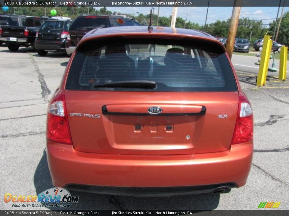 2008 Kia Spectra 5 SX Wagon Electric Orange / Black Photo #5