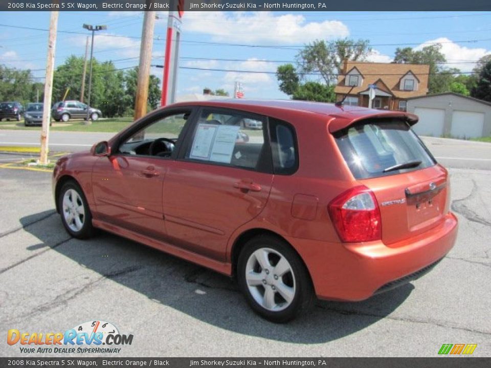 2008 Kia Spectra 5 SX Wagon Electric Orange / Black Photo #6