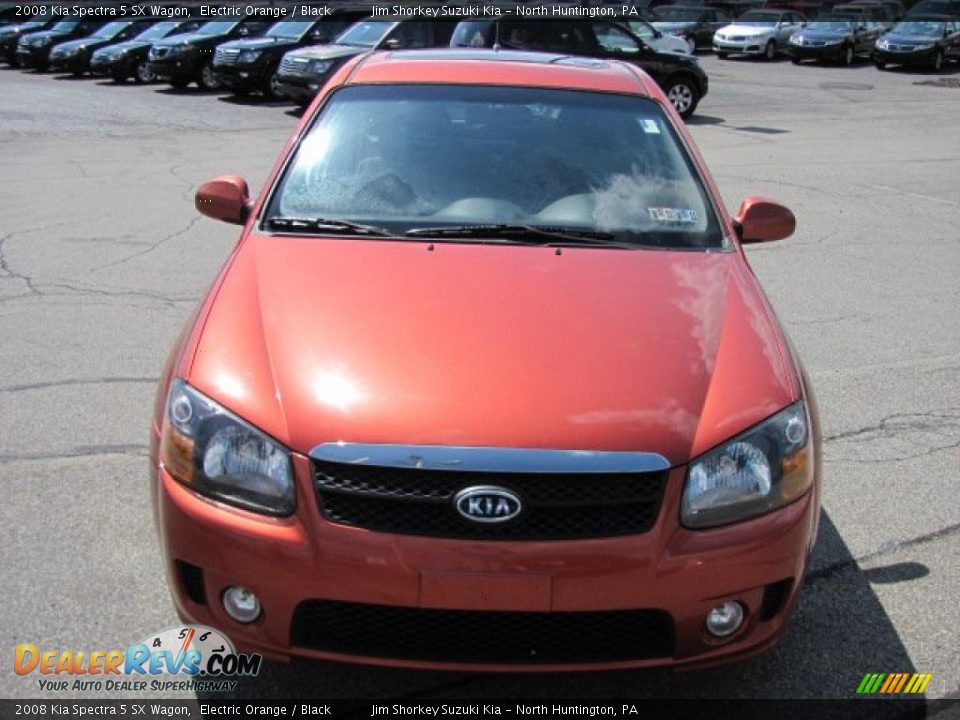 2008 Kia Spectra 5 SX Wagon Electric Orange / Black Photo #9