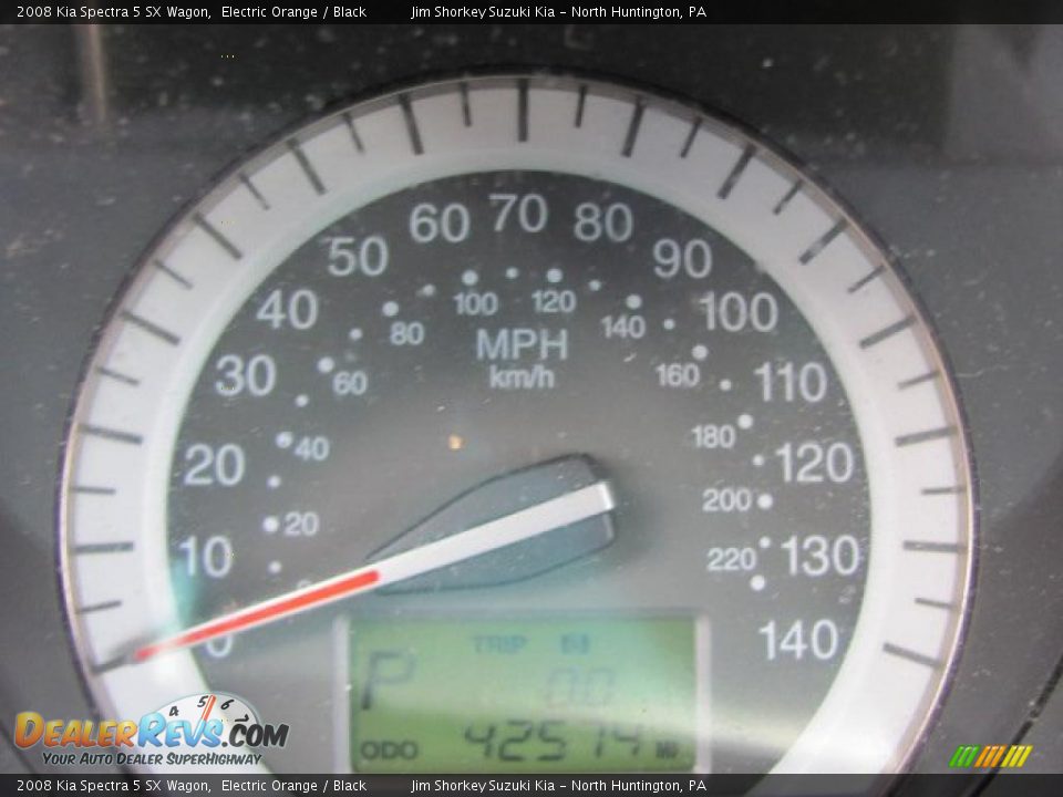 2008 Kia Spectra 5 SX Wagon Electric Orange / Black Photo #15