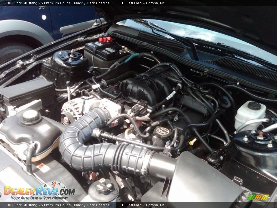 2007 Ford Mustang V6 Premium Coupe Black / Dark Charcoal Photo #10