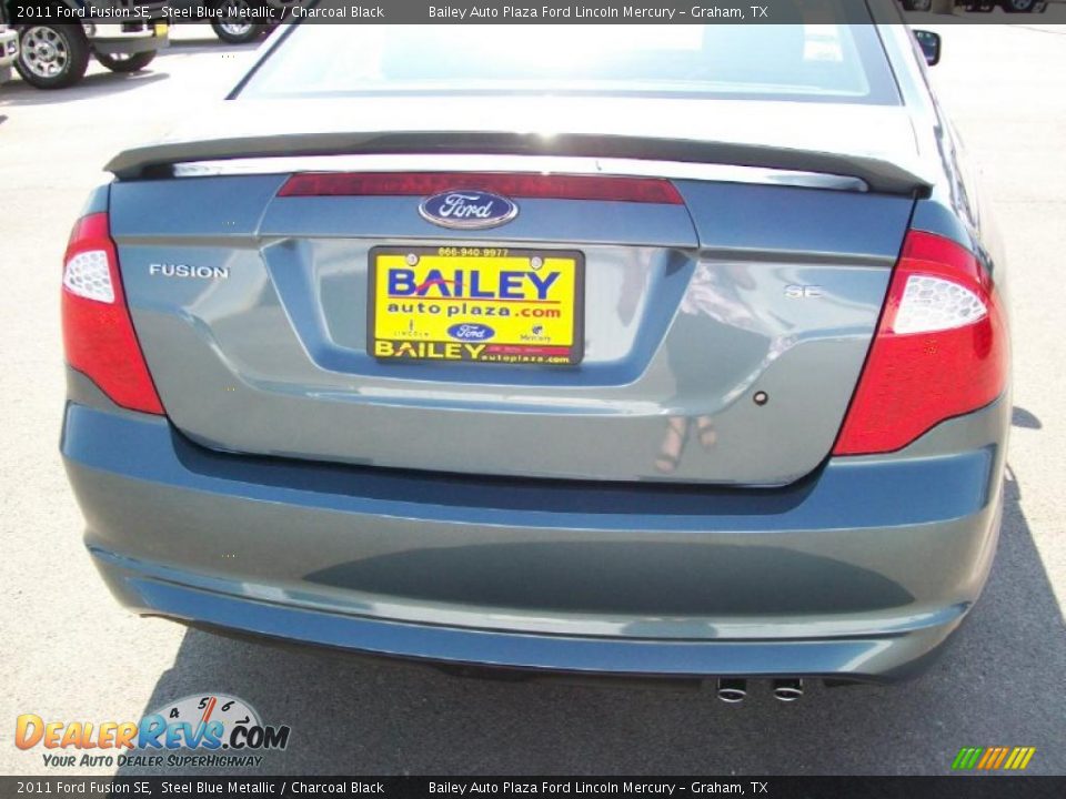 2011 Ford Fusion SE Steel Blue Metallic / Charcoal Black Photo #5