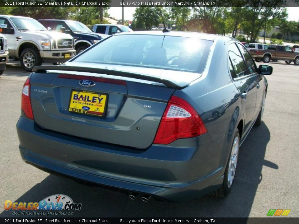 2011 Ford Fusion SE Steel Blue Metallic / Charcoal Black Photo #6