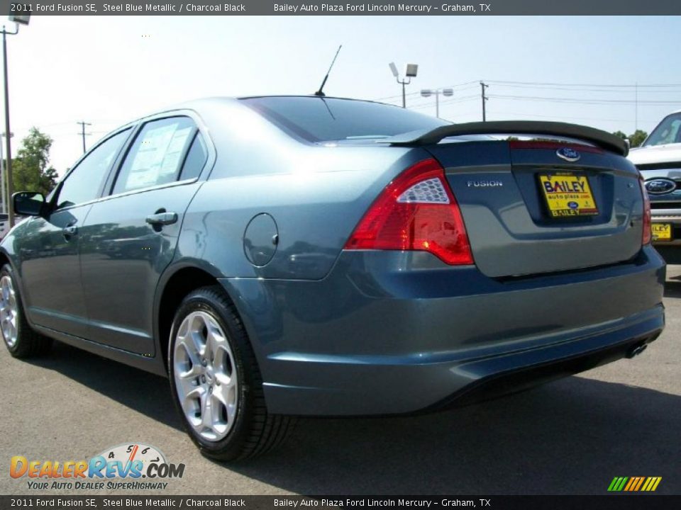 2011 Ford Fusion SE Steel Blue Metallic / Charcoal Black Photo #7