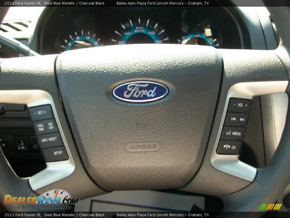 2011 Ford Fusion SE Steel Blue Metallic / Charcoal Black Photo #10