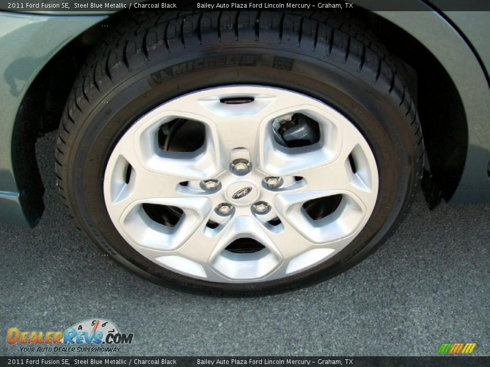 2011 Ford Fusion SE Steel Blue Metallic / Charcoal Black Photo #28