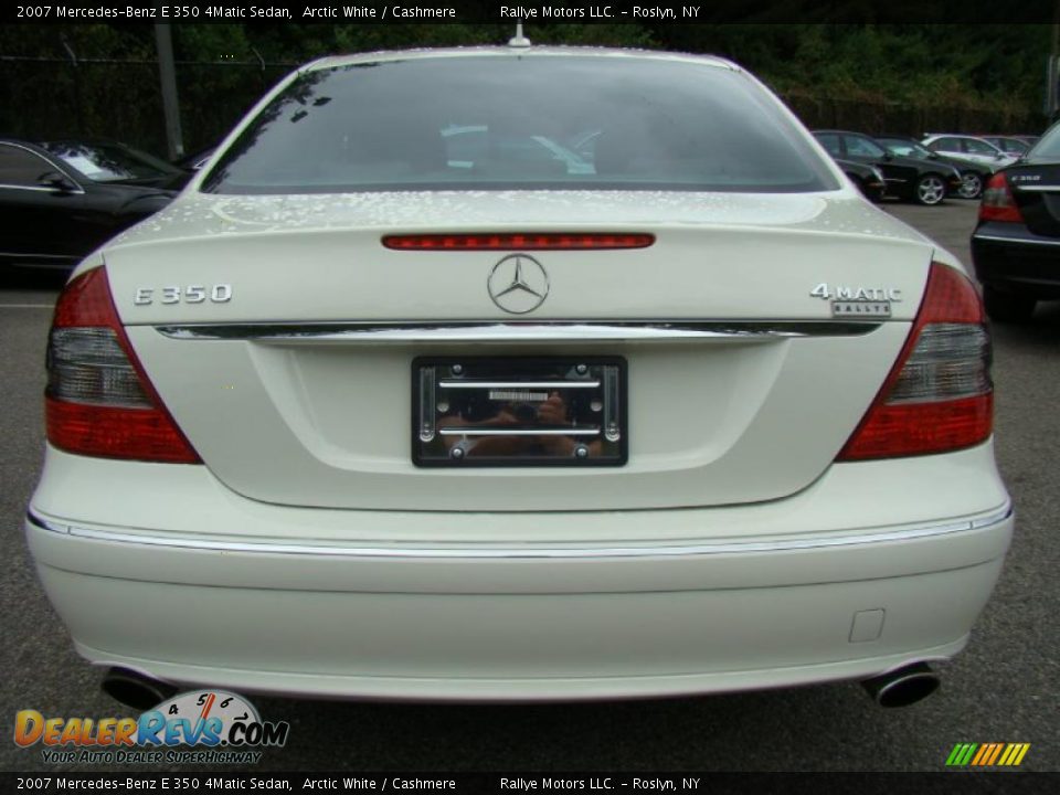 2007 Mercedes-Benz E 350 4Matic Sedan Arctic White / Cashmere Photo #4