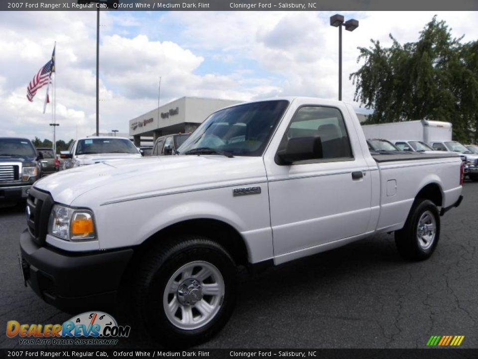 2007 Ford Ranger XL Regular Cab Oxford White / Medium Dark Flint Photo #6