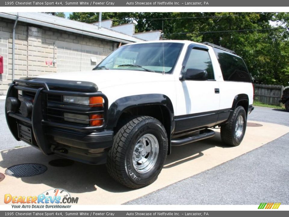 1995 Chevrolet Tahoe Sport 4x4 Summit White / Pewter Gray Photo #1