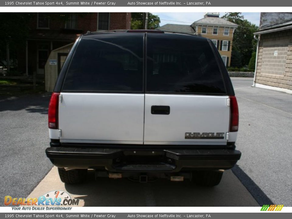 1995 Chevrolet Tahoe Sport 4x4 Summit White / Pewter Gray Photo #5