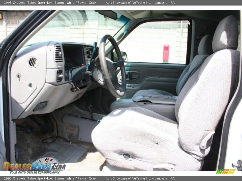 1995 Chevrolet Tahoe Sport 4x4 Summit White / Pewter Gray Photo #13