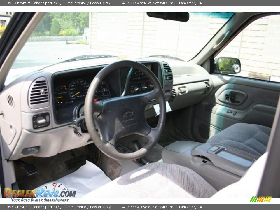 1995 Chevrolet Tahoe Sport 4x4 Summit White / Pewter Gray Photo #18