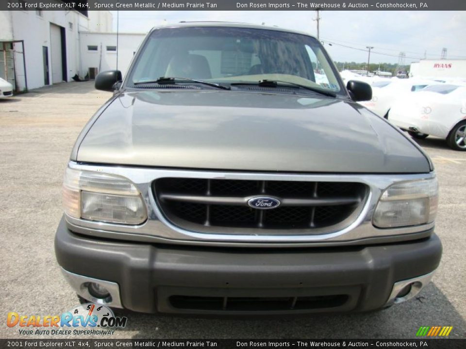 2001 Ford Explorer XLT 4x4 Spruce Green Metallic / Medium Prairie Tan Photo #3