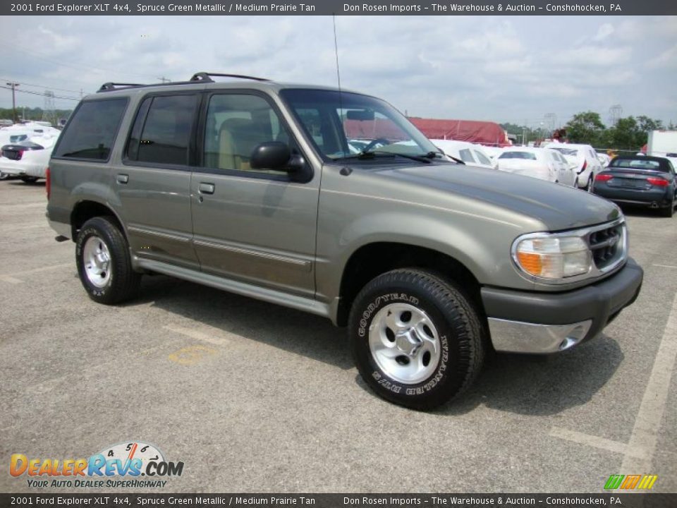 2001 Ford Explorer XLT 4x4 Spruce Green Metallic / Medium Prairie Tan Photo #6