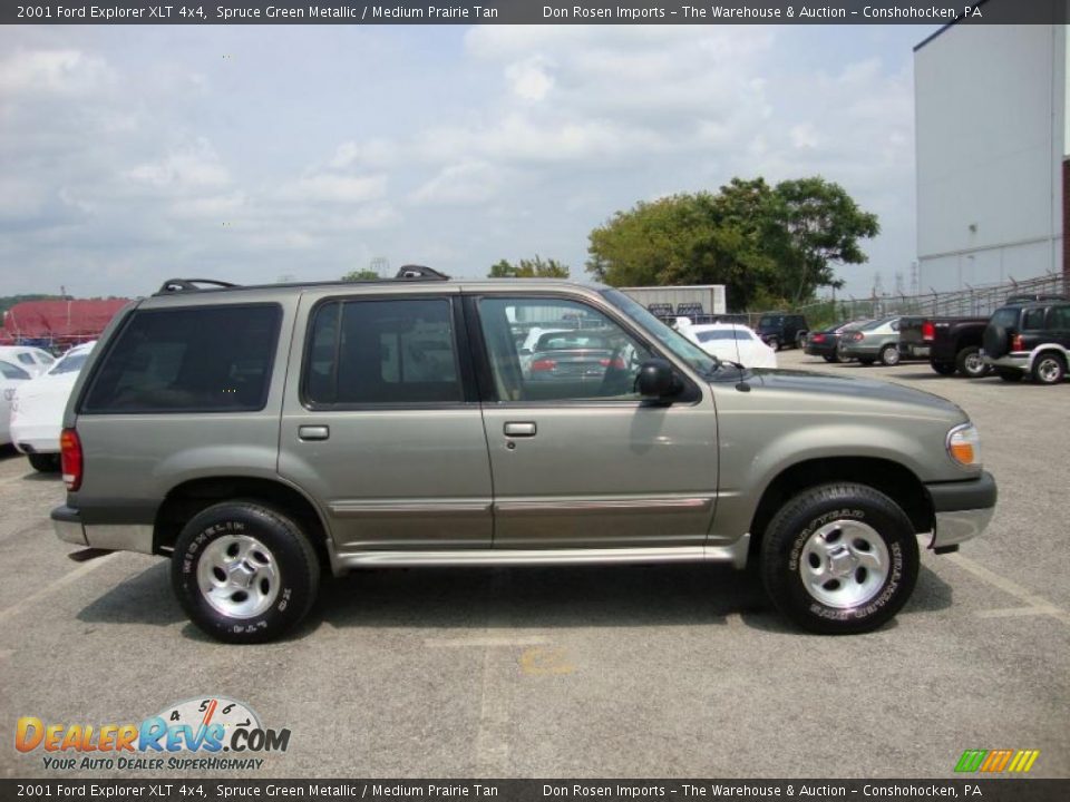 2001 Ford Explorer XLT 4x4 Spruce Green Metallic / Medium Prairie Tan Photo #7